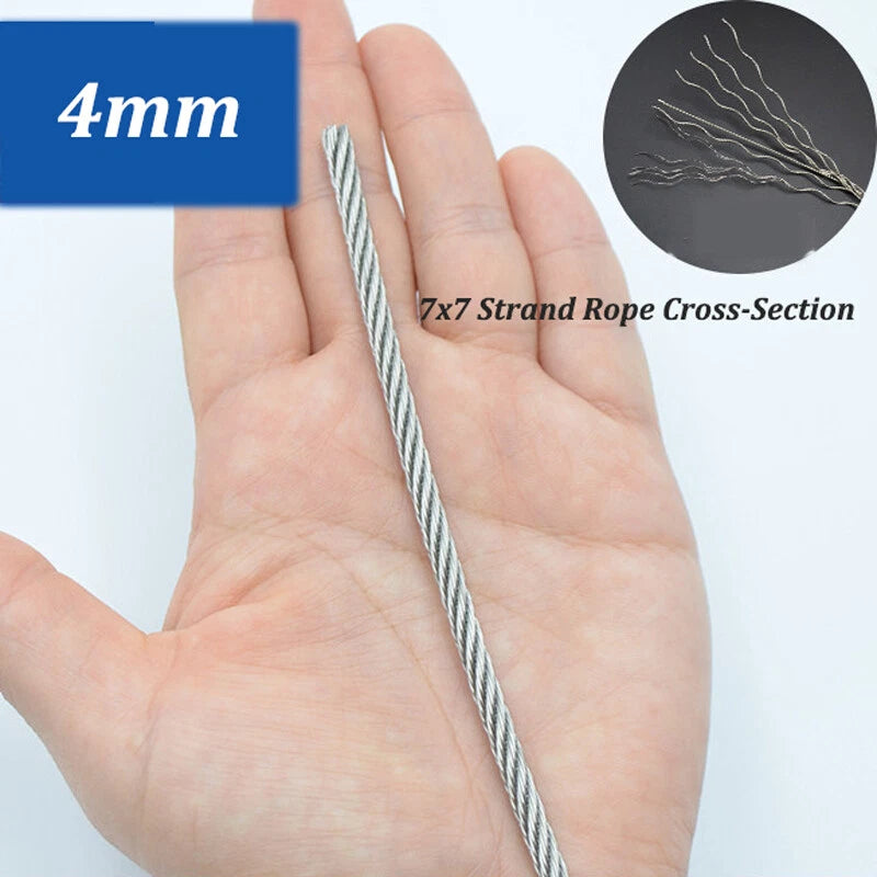0.3mm 0.5mm 0.8mm 1mm 5mm 10mm 12mm 16mm 304 Steel Wire Rope Lifting Metal Cable
