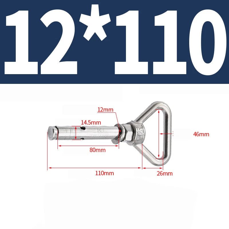 304 Stainless Steel Lifting Eye Ring Concrete Sleeve Anchor Bolts — M8 to M20 - HomeDIYer