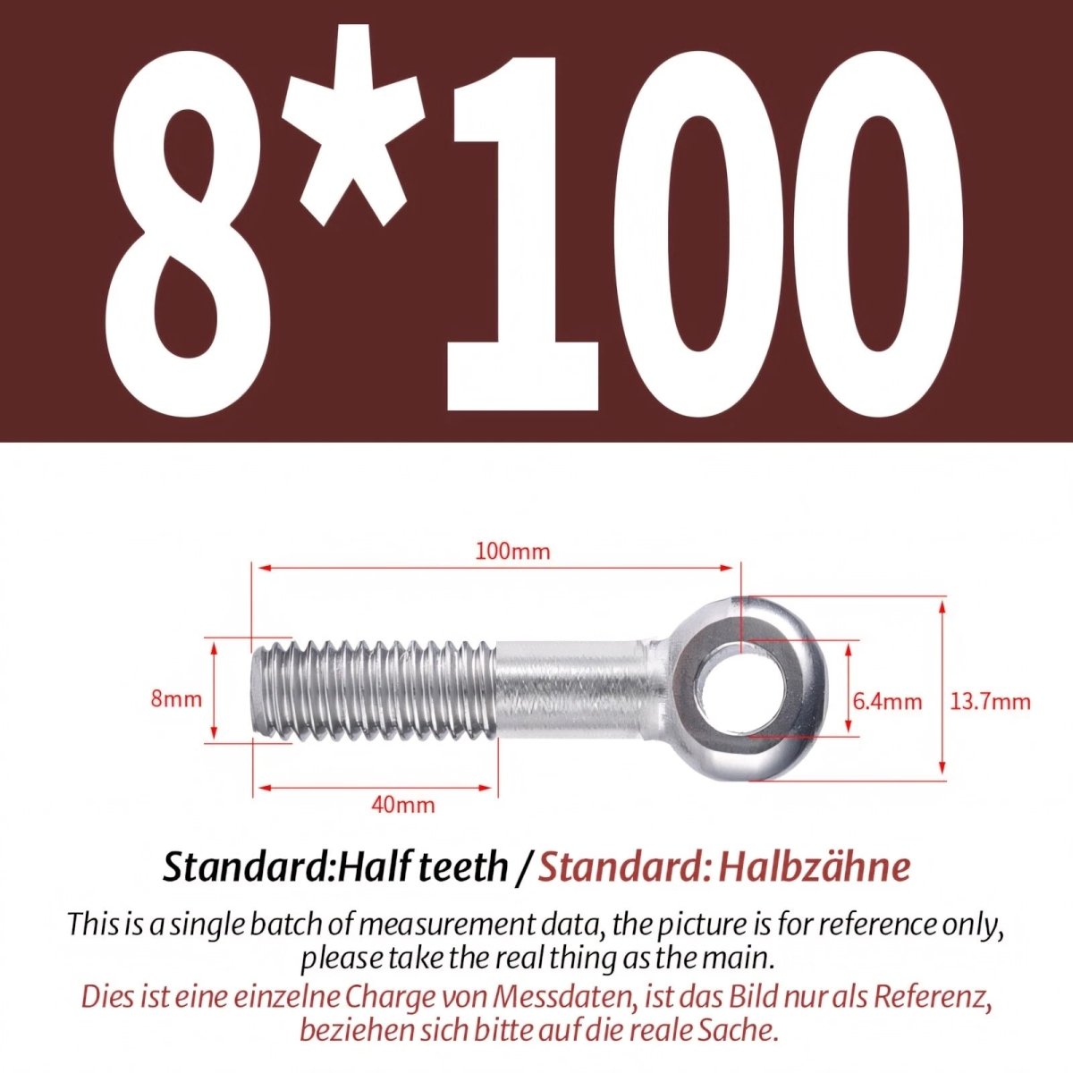 M8 M10 Stainless Steel Eye Bolts A2 — Threaded Ring Screws for Catenary Wire & Hanging - HomeDIYer