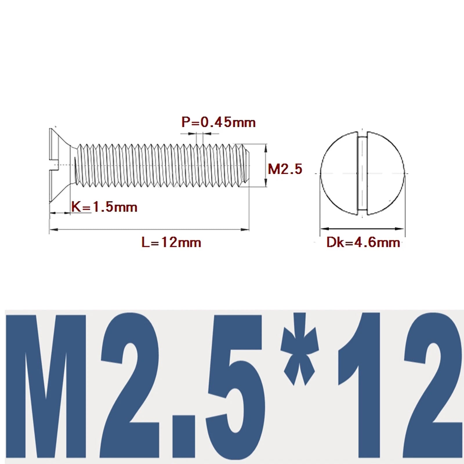 Countersunk Slotted Machine Screws M2–M8 | A2 Stainless Steel DIN 963