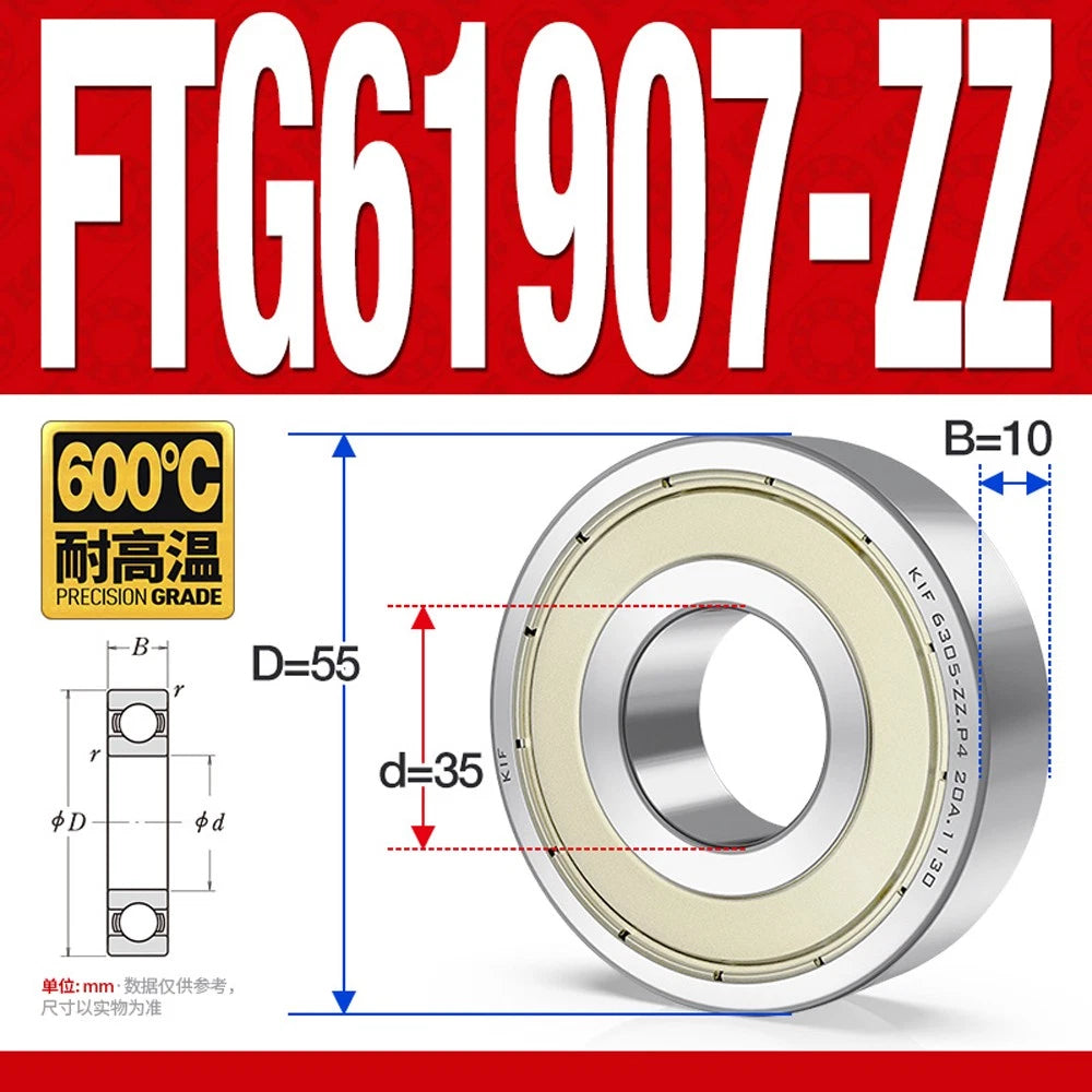 Deep Groove Ball Bearing Bearings Inner-Ø 10/12/15/17/20/25/30/35mm Various Size