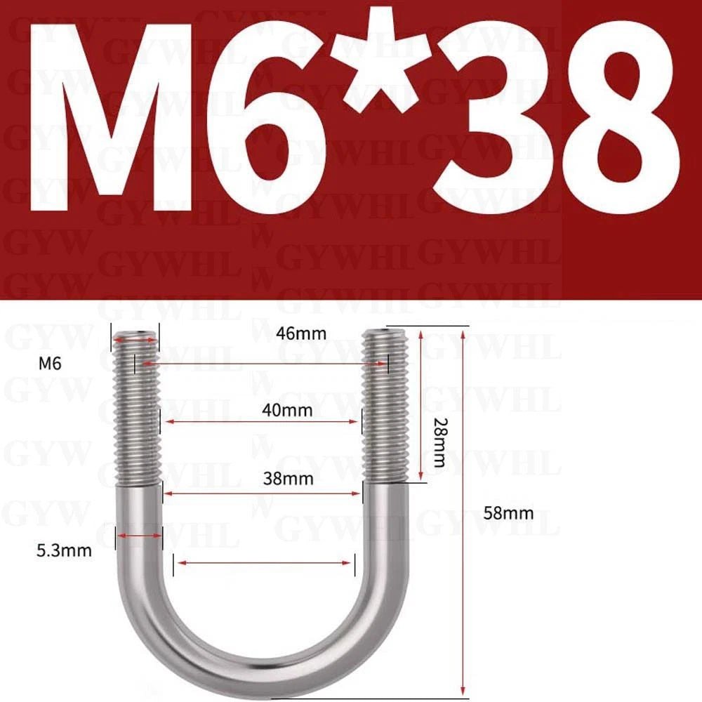 Marine Grade Round Bend U - Bolts — A2 & A4 Stainless Steel, M6 to M20 - HomeDIYer