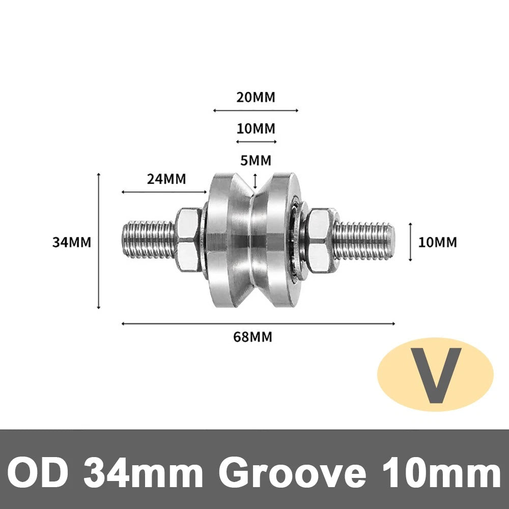 Track Linear Shaft Roller Bearing U V H Groove Steel Wheel Metal Pulley Sliding