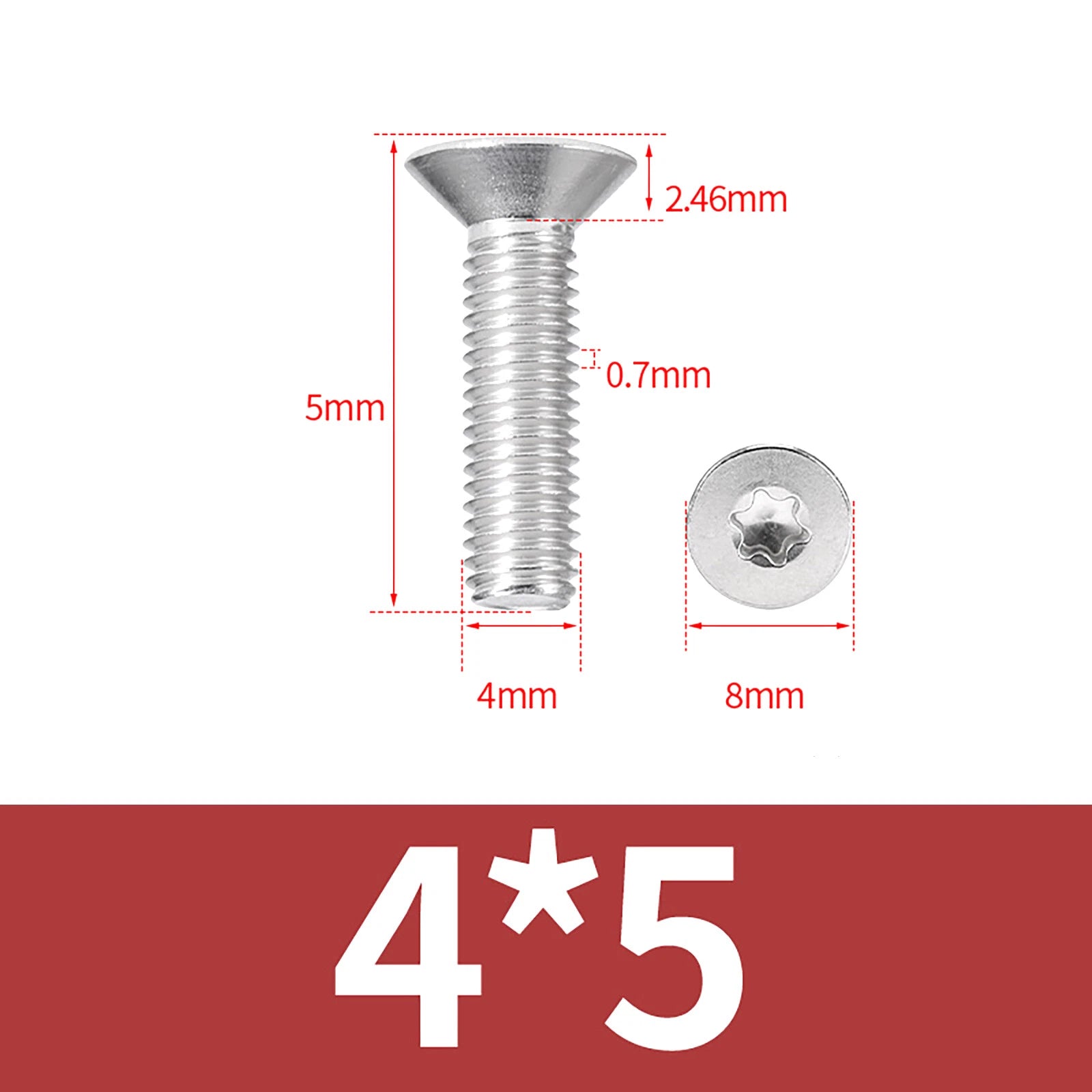 M2- M12 Torx Countersunk Machine Screws Six Lobe Bolts A2 Stainless Steel