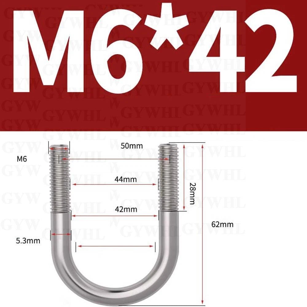 Marine Grade Round Bend U - Bolts — A2 & A4 Stainless Steel, M6 to M20 - HomeDIYer