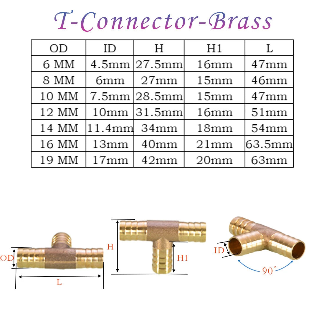 BSP Hose Barb Fittings — Brass & Stainless Steel, Male/Female Thread, Elbow, T, Y, Cross