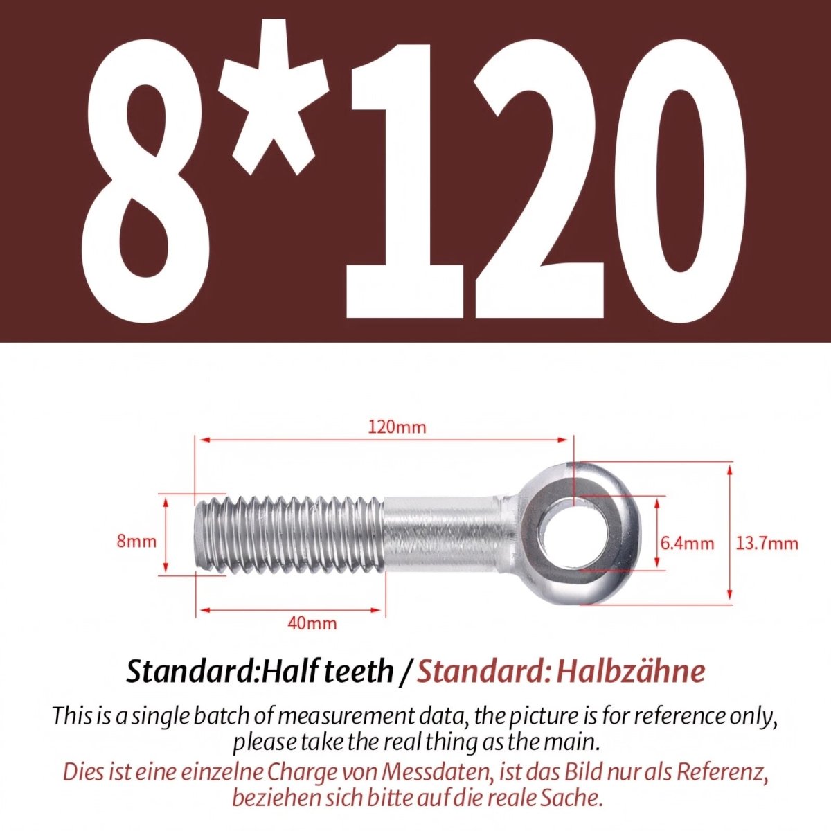 M8 M10 Stainless Steel Eye Bolts A2 — Threaded Ring Screws for Catenary Wire & Hanging - HomeDIYer