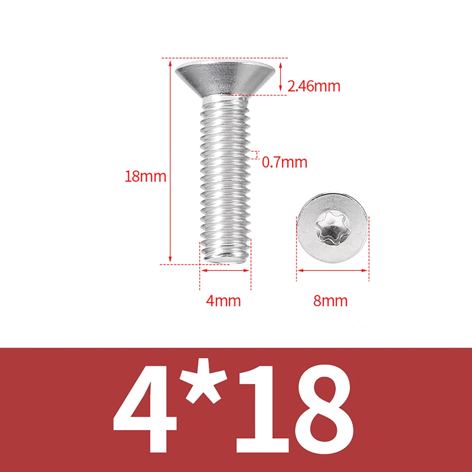 M2- M12 Torx Countersunk Machine Screws Six Lobe Bolts A2 Stainless Steel