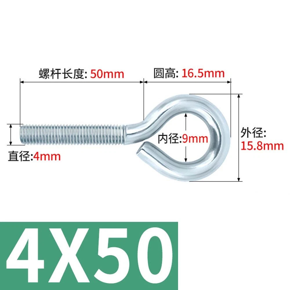 M3–M12 Galvanised Eye Screws | Metric Closed Eye Bolts & Threaded Ring Hooks