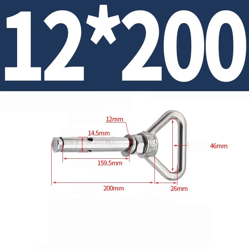 304 Stainless Steel Lifting Eye Ring Concrete Sleeve Anchor Bolts — M8 to M20 - HomeDIYer