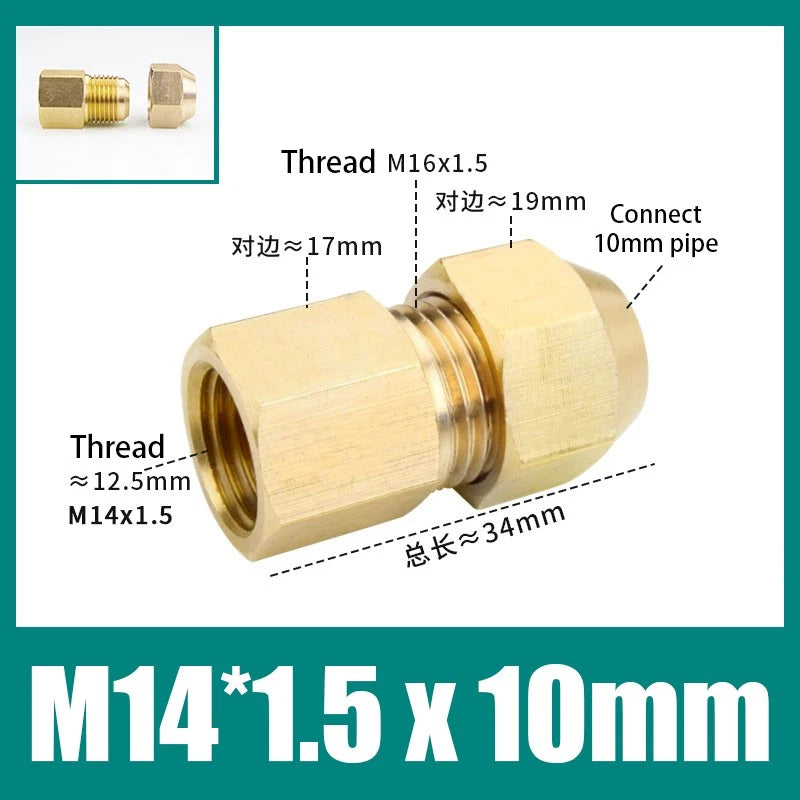 Brass Compression Straight Coupling Connector – Flared Fittings for Copper Pipe