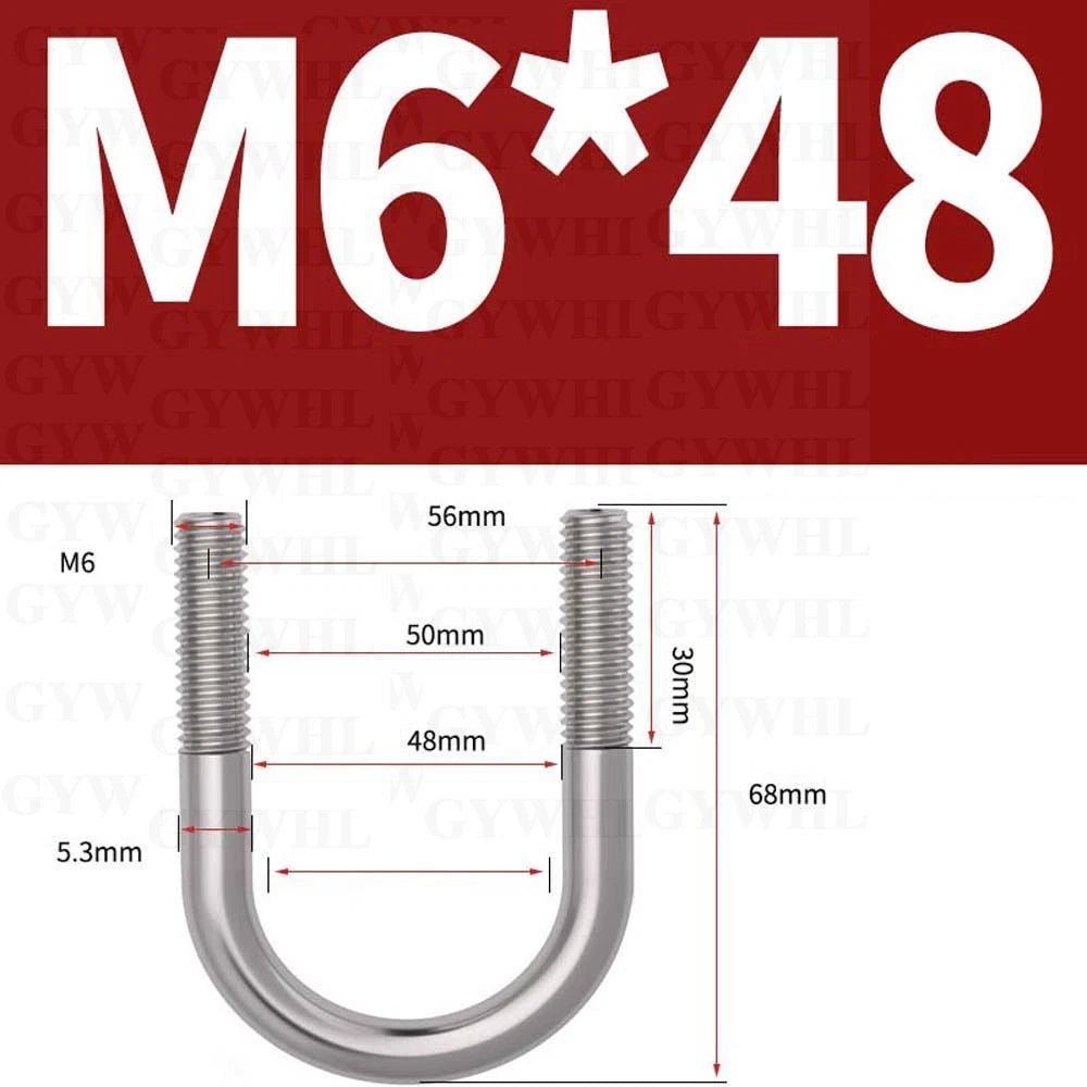 Marine Grade Round Bend U - Bolts — A2 & A4 Stainless Steel, M6 to M20 - HomeDIYer