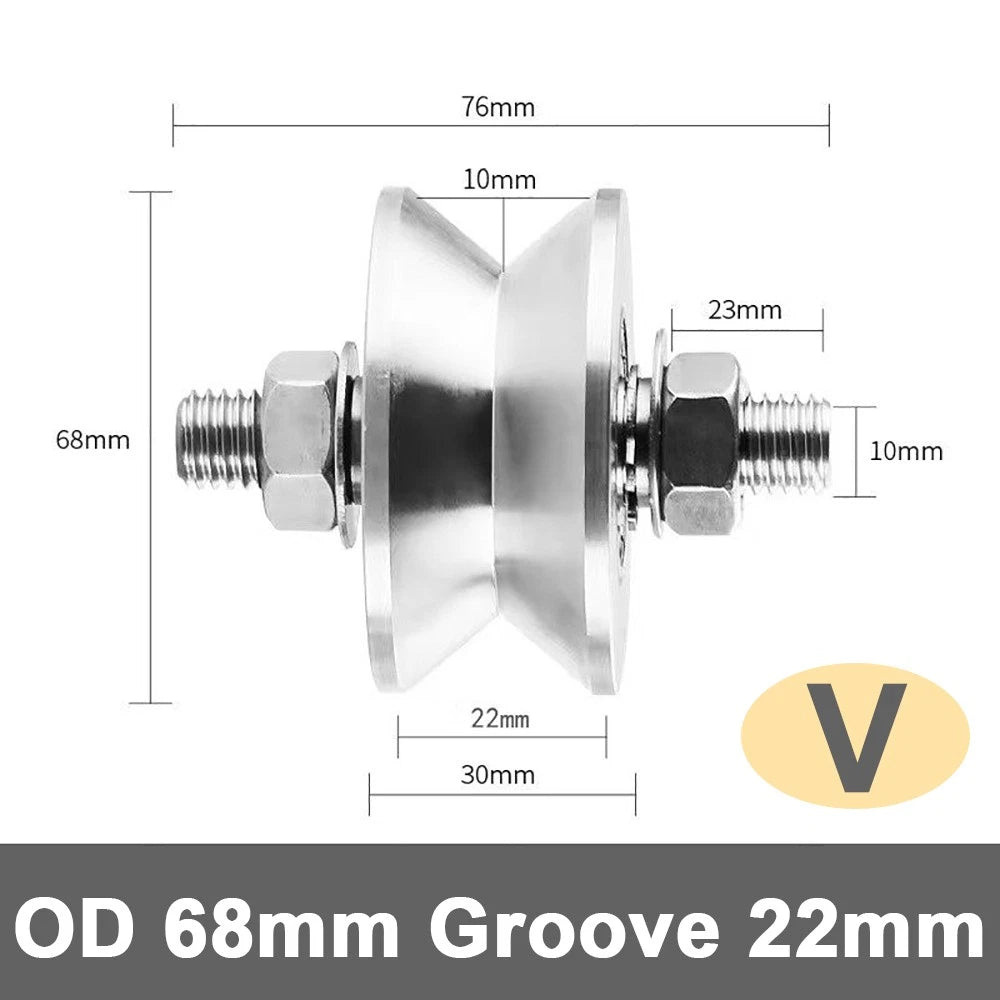 Track Linear Shaft Roller Bearing U V H Groove Steel Wheel Metal Pulley Sliding