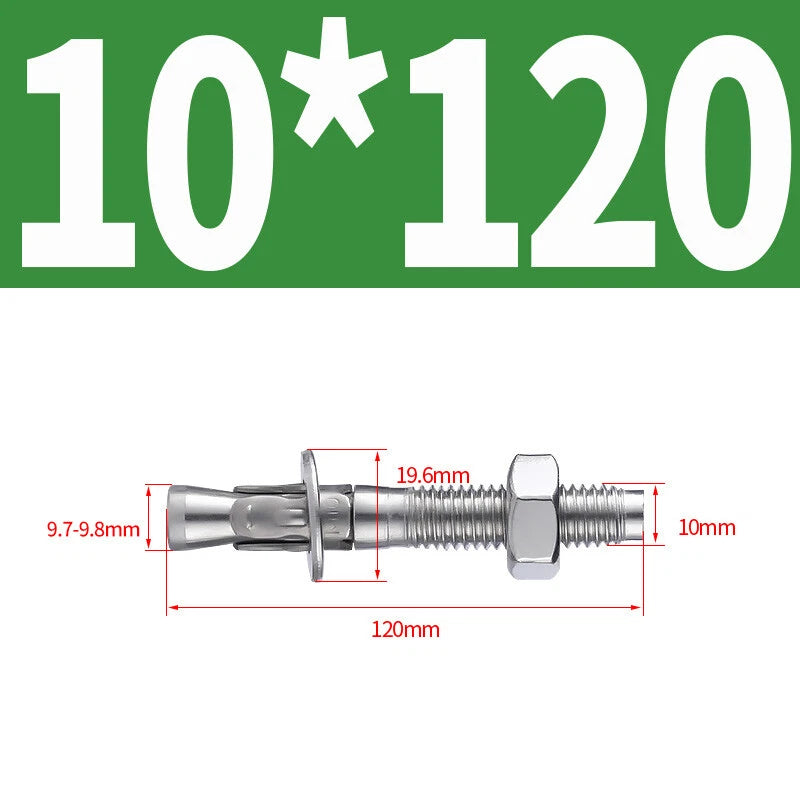 304 Stainless Steel Through Bolts Wall Expansion Anchor Bolts M6–M20