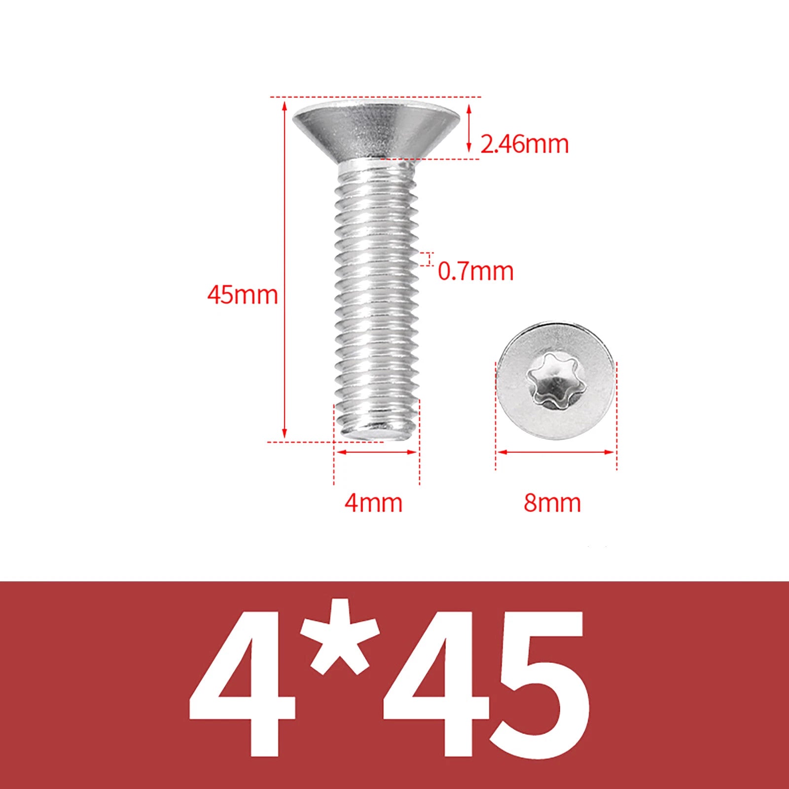 M2- M12 Torx Countersunk Machine Screws Six Lobe Bolts A2 Stainless Steel