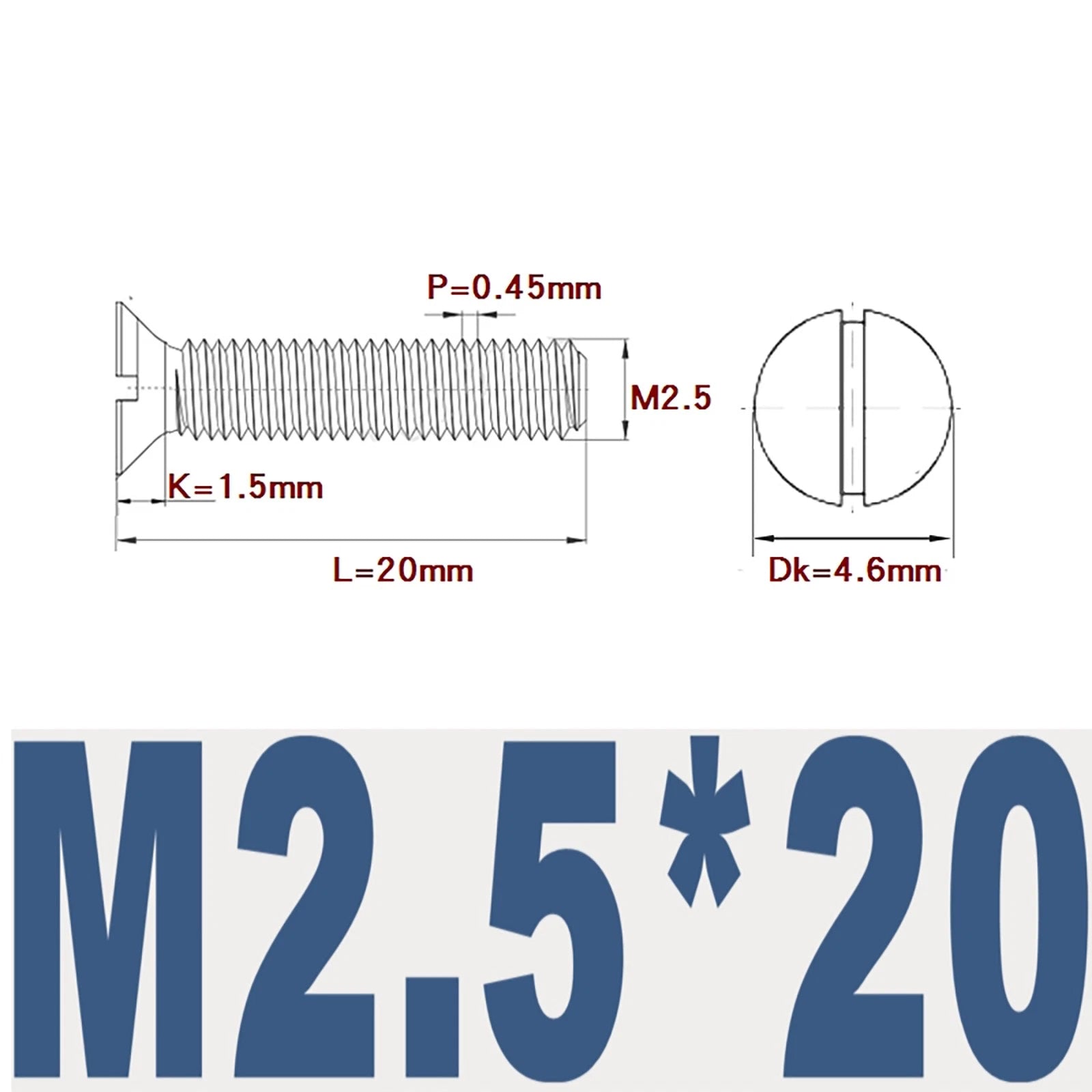 Countersunk Slotted Machine Screws M2–M8 | A2 Stainless Steel DIN 963