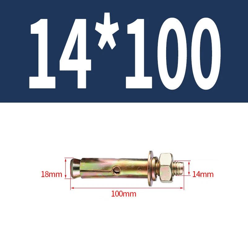 Hex Nut Expansion Sleeve Anchor Bolts — M6 to M20, Galvanized & Stainless Steel - HomeDIYer
