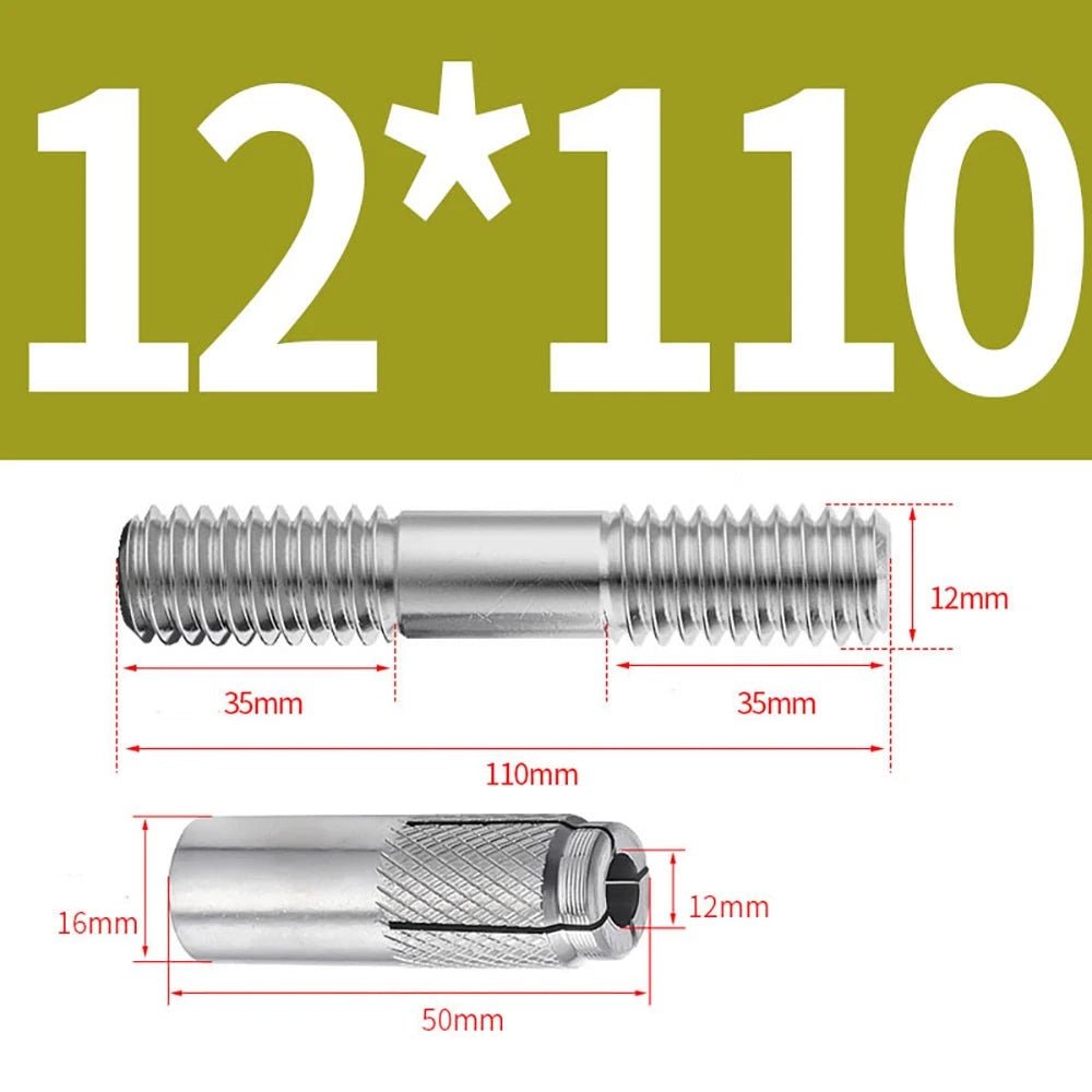 Stainless Steel A4 Expansion Bolts Threaded Stud Rod M6–M12 Extra Long - HomeDIYer
