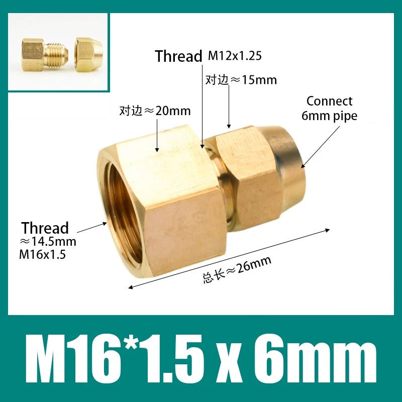 Brass Compression Straight Coupling Connector – Flared Fittings for Copper Pipe