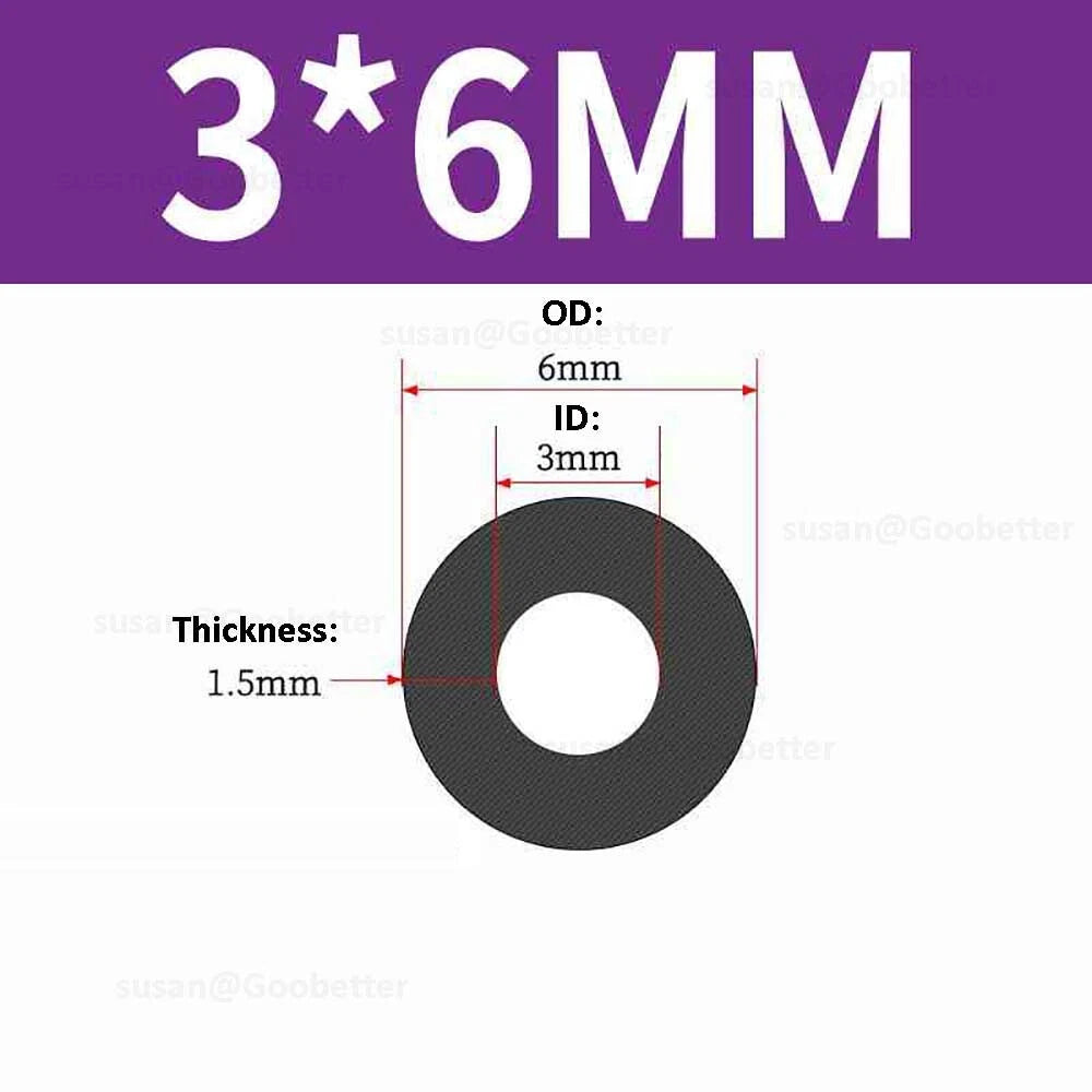 Silicone Hose Pipe Tube Water Air Black Rubber Tubing Tube ID 0.5mm to 38mm