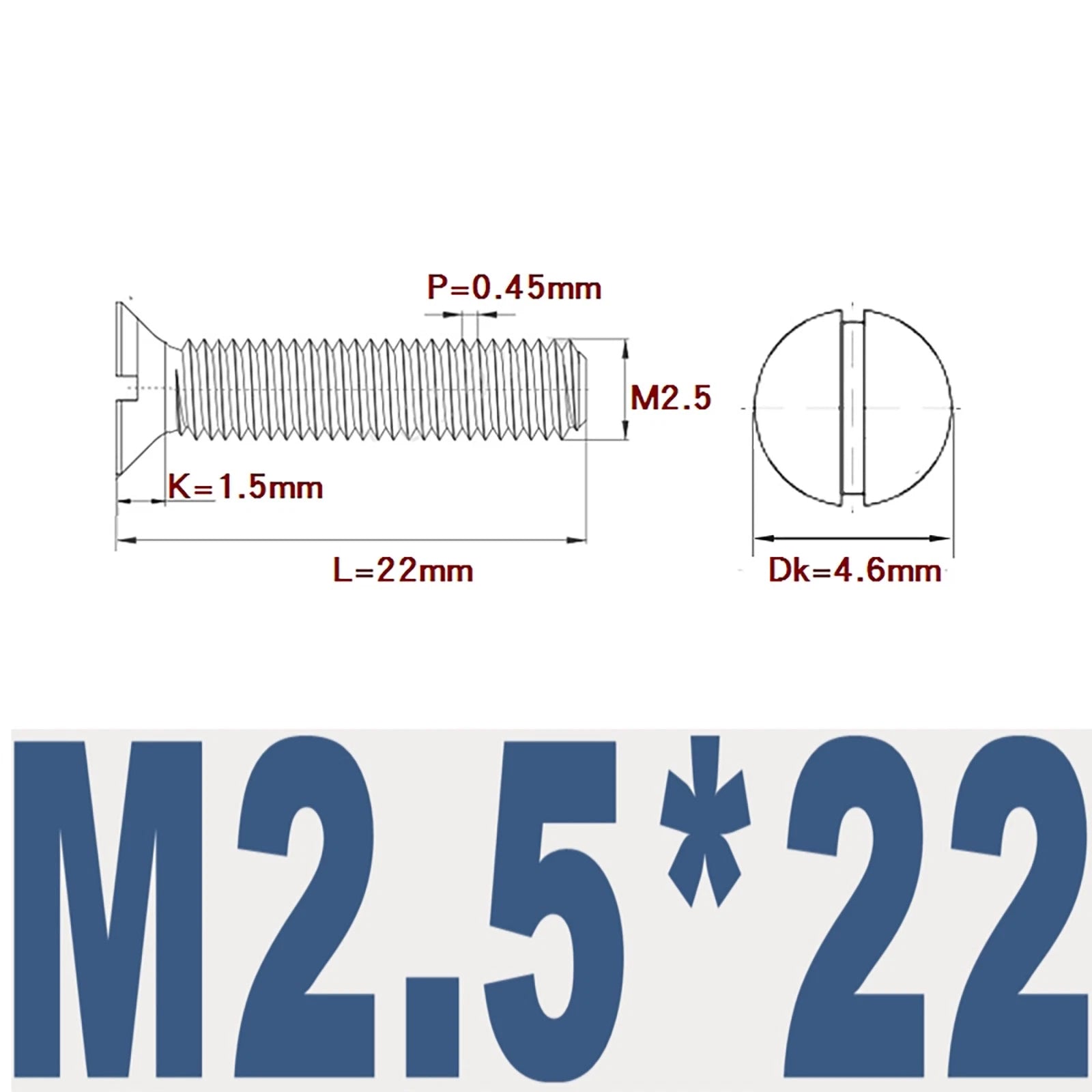 Countersunk Slotted Machine Screws M2–M8 | A2 Stainless Steel DIN 963