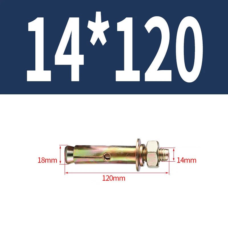 Hex Nut Expansion Sleeve Anchor Bolts — M6 to M20, Galvanized & Stainless Steel - HomeDIYer
