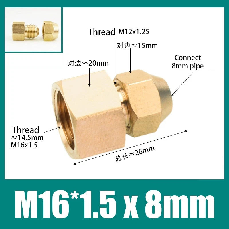 Brass Compression Straight Coupling Connector – Flared Fittings for Copper Pipe