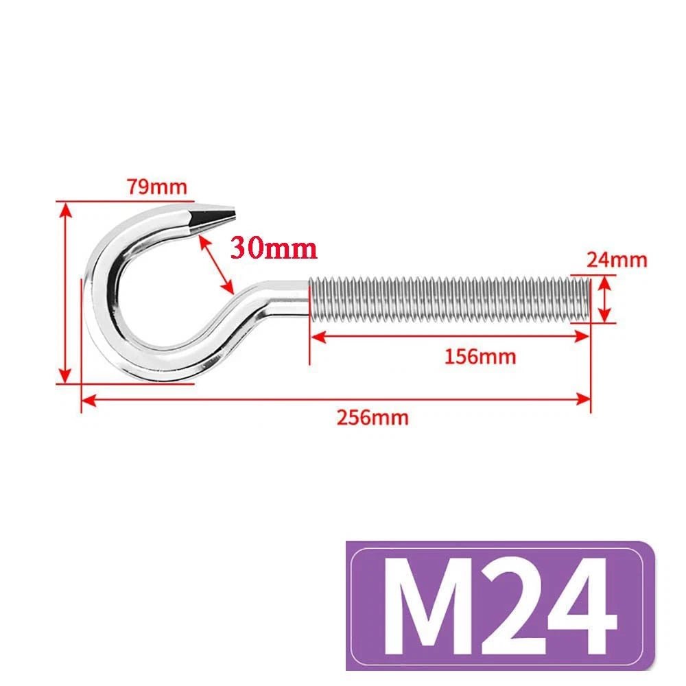Metric Eye Bolt & Hook Screw — Stainless Steel, M4–M24, Standard & Left Hand Thread - HomeDIYer