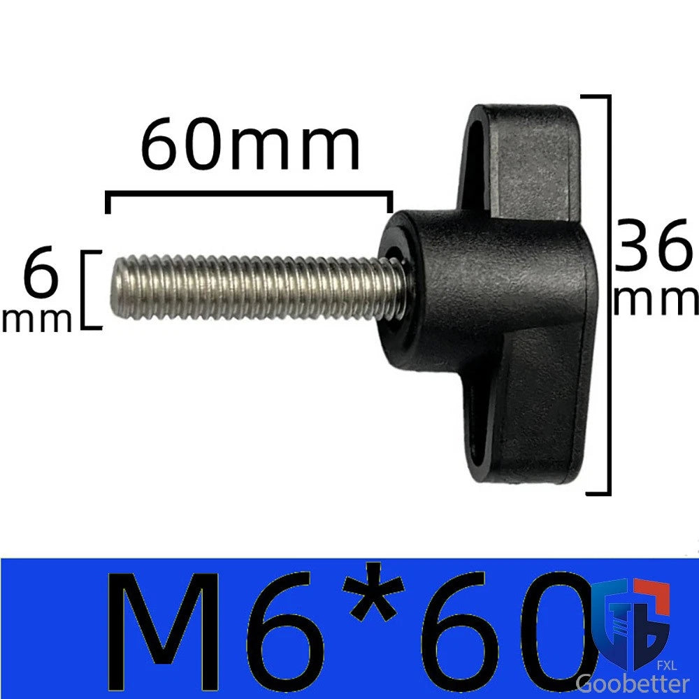 Male Wing Knob Bolt M5 M6 M8 Clamping Thumb Nut Z-handles Screws Stainless Steel