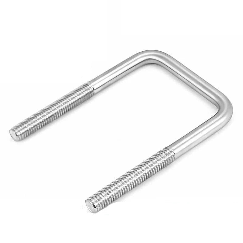 A2 304 Stainless Steel Square U - Bolt Clamp — M6 M8 M10 M12, Multiple Lengths - HomeDIYer