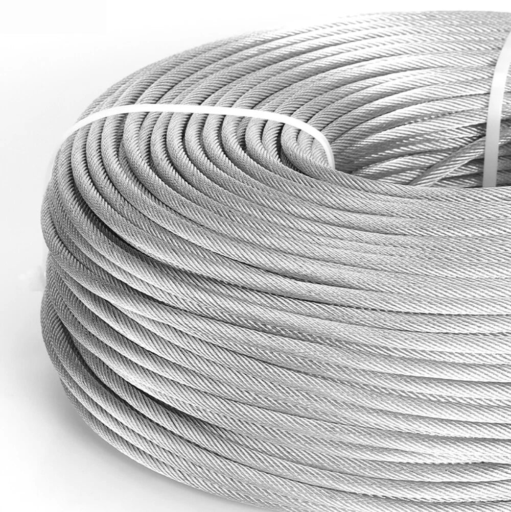 1mm 2mm 3mm 4mm To 12mm 316 Stainless Steel Steel Wire Rope Lifting Metal Cable