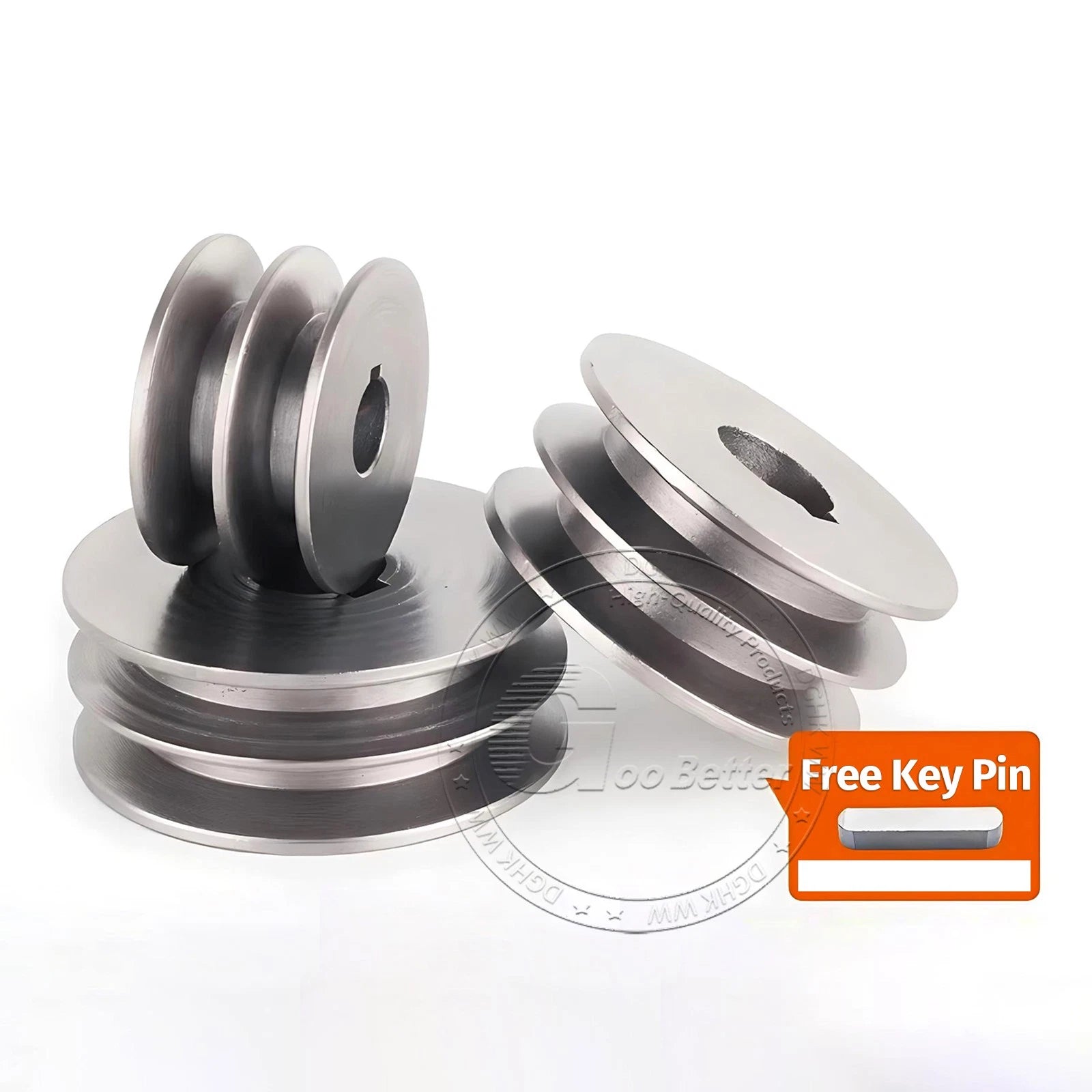 Cast Iron Drive Pulley Double Groove 2A Flat For A/V Belt Pulley OD 60mm-180mm