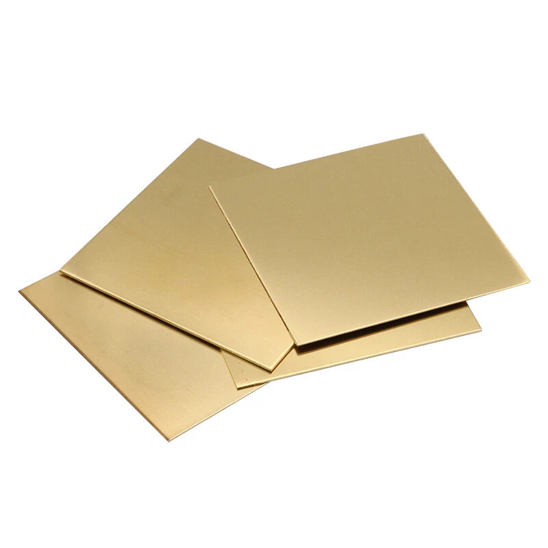 100~300mm CuZn40 H62 Brass Metal Flat Plate Square Sheet Foil Thick 0.5mm - 6mm