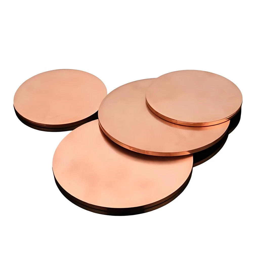 Solid Pure Copper Disc Blank Cut Round Sheet Plate Thick 0.3-5mm Dia 50mm-300mm