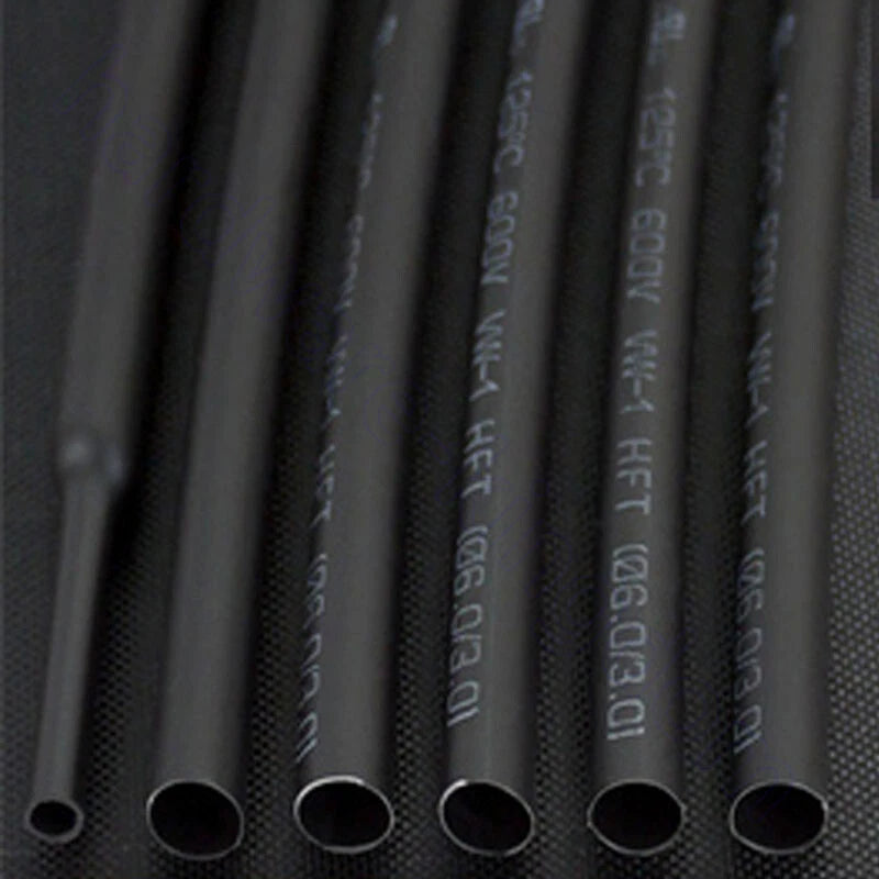 Black Heat Shrink Tubing — 2:1, 3:1 & 4:1 Shrink Ratio | Ø0.6mm to Ø210mm
