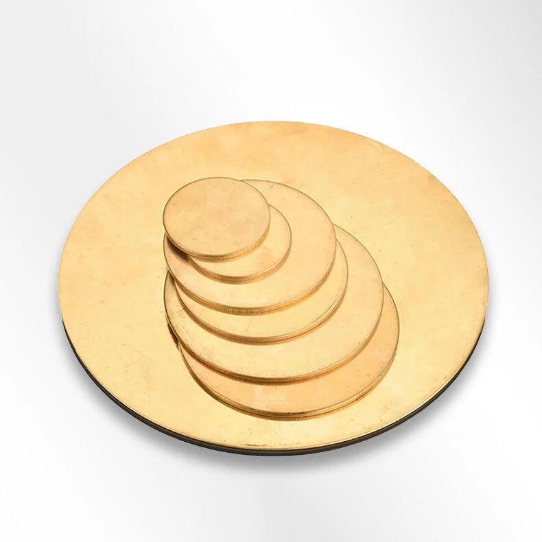 H62 Solid Brass Discs Blanks Metal Round Sheets OD 50-100mm Thick 0.5mm 1mm- 3mm