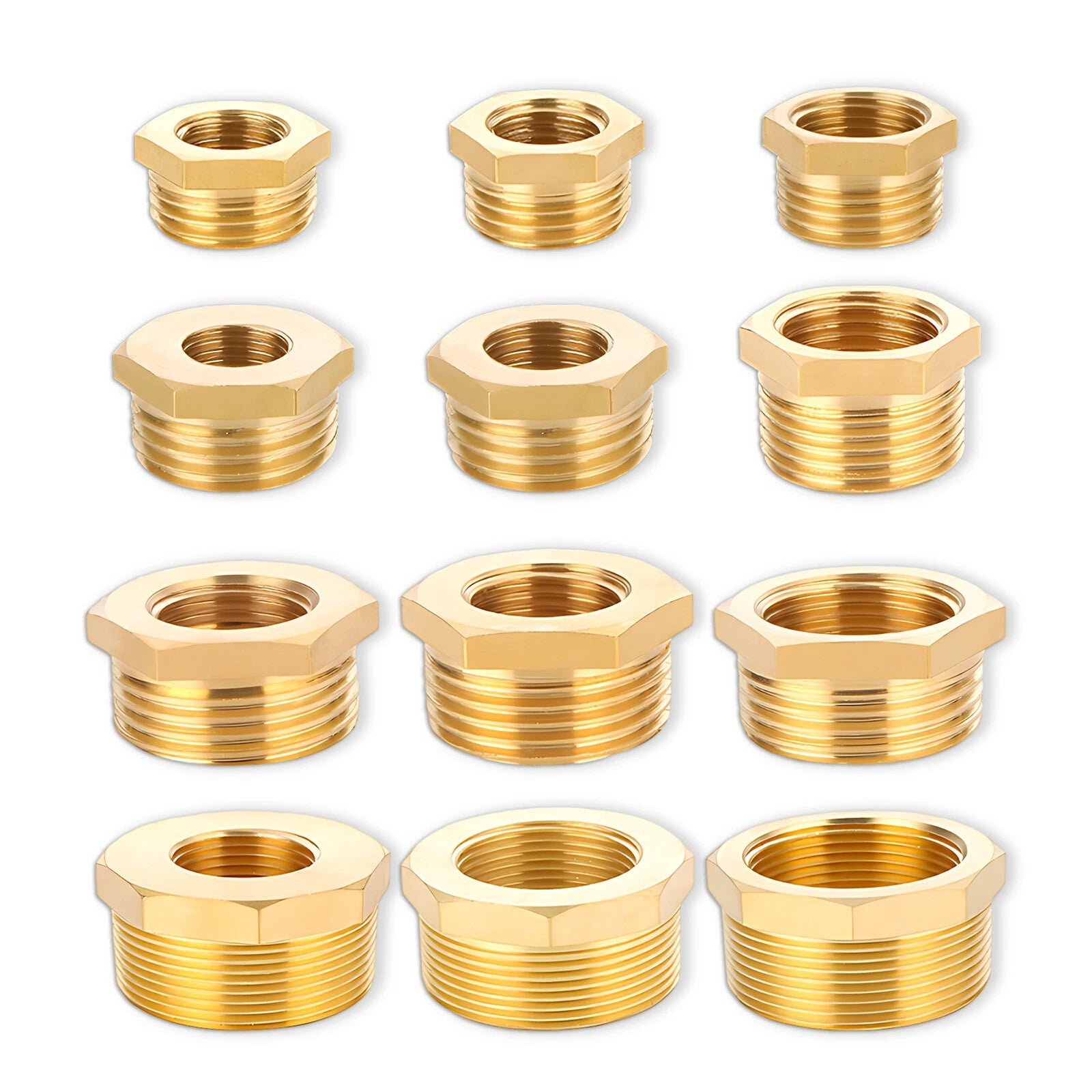 BSP Brass Reducing Hexagon Bush — Male to Female Thread Pipe Fittings