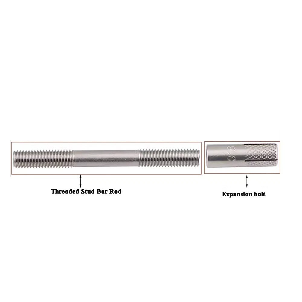 Stainless Steel A4 Expansion Bolts Threaded Stud Rod M6–M12 Extra Long - HomeDIYer