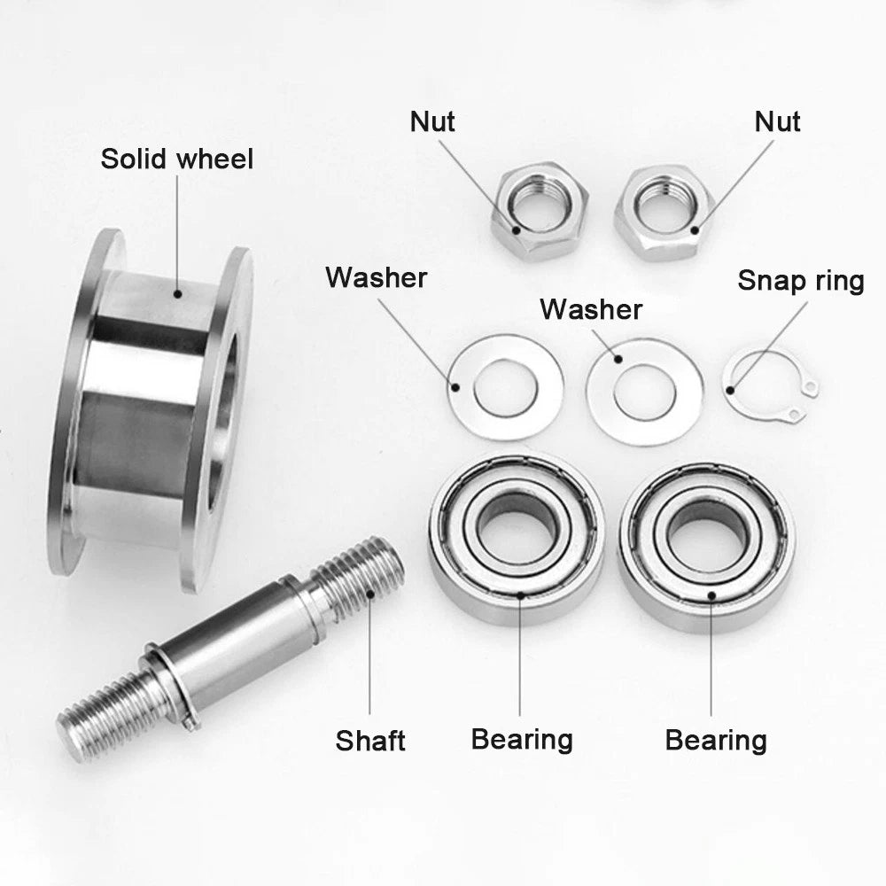 Track Linear Shaft Roller Bearing U V H Groove Steel Wheel Metal Pulley Sliding