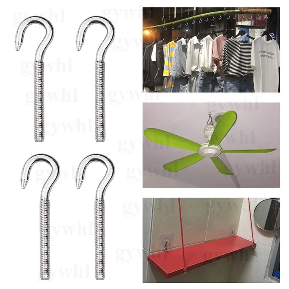 Heavy Duty Stainless Threaded Eye Hook Bolt Ring Bolts for Garden Fence Projects