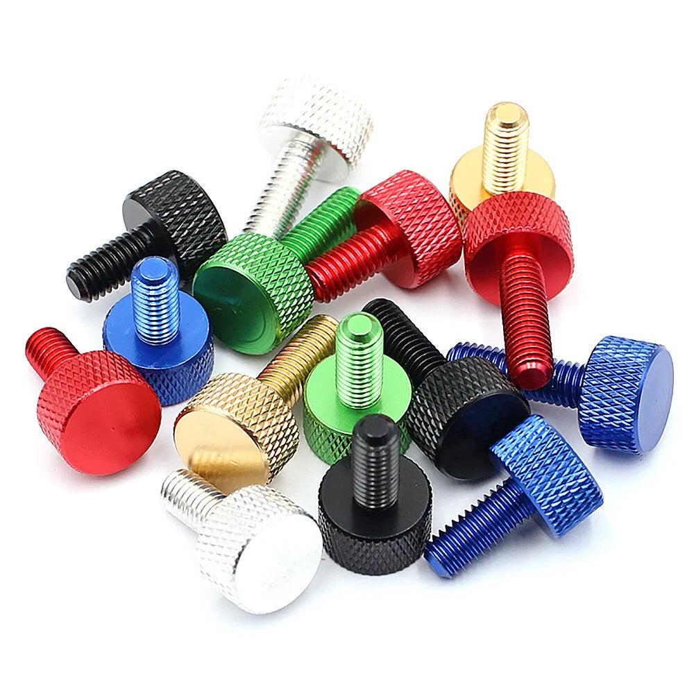 M5 M6 Thumb Screw Aluminum Knurled Head Hand Tighten Grip Knob Adjustment Screws
