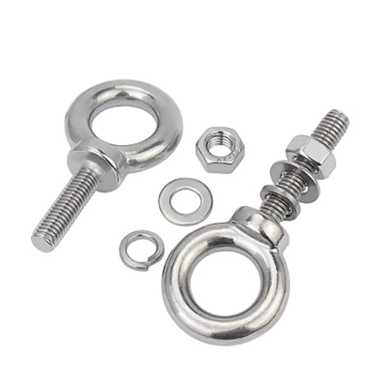 M12–M30 A2 Stainless Steel Lifting Eye Bolts with Nuts and Washers - HomeDIYer