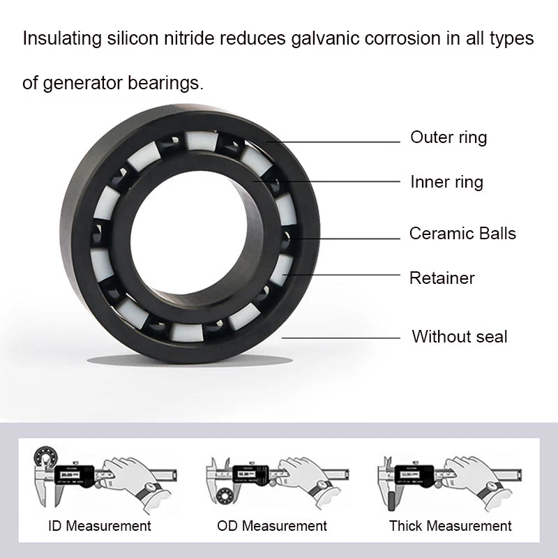 Ball Bearings Silicon Nitride Cage Full Ceramic Bearings ID 3-40MM Si3N4 Bearing