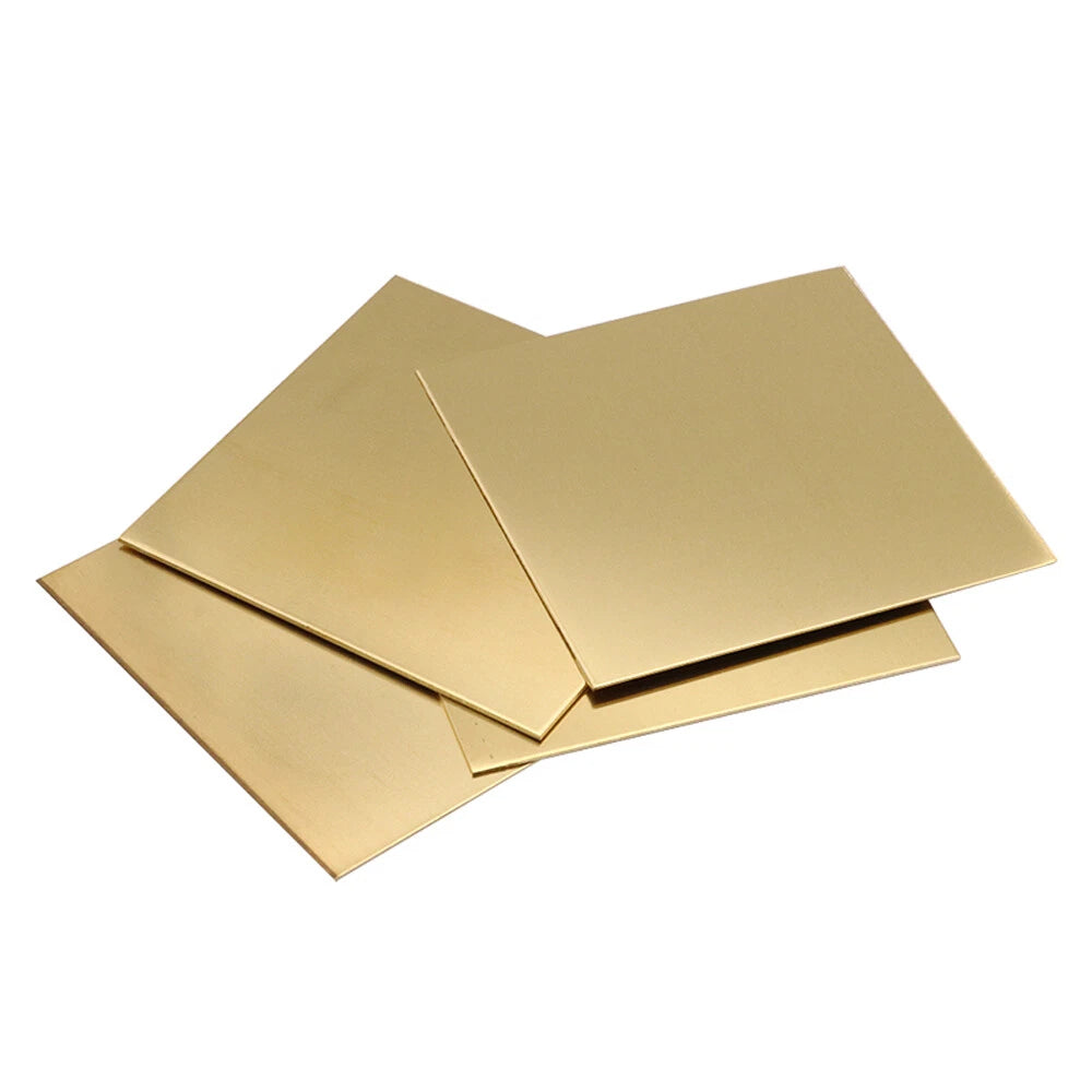 Brass Sheet Metal Plate Models Craft DIY 1/1.2/1.5/2/2.5/3/4mm Thick Select Size