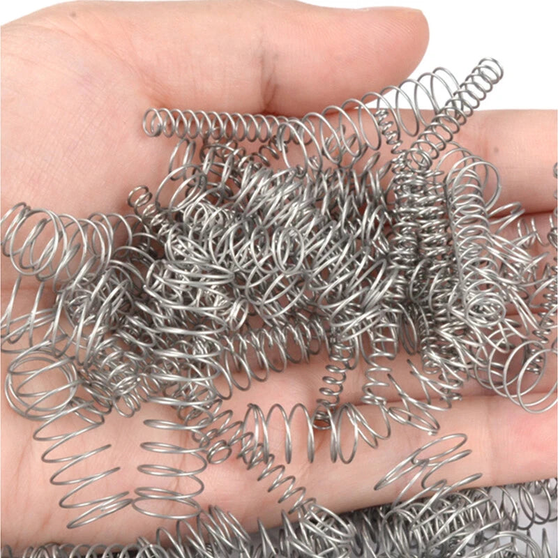 10Pcs Miniature Compression Pressure Springs A2 Stainless Steel Wire Dia 0.5mm