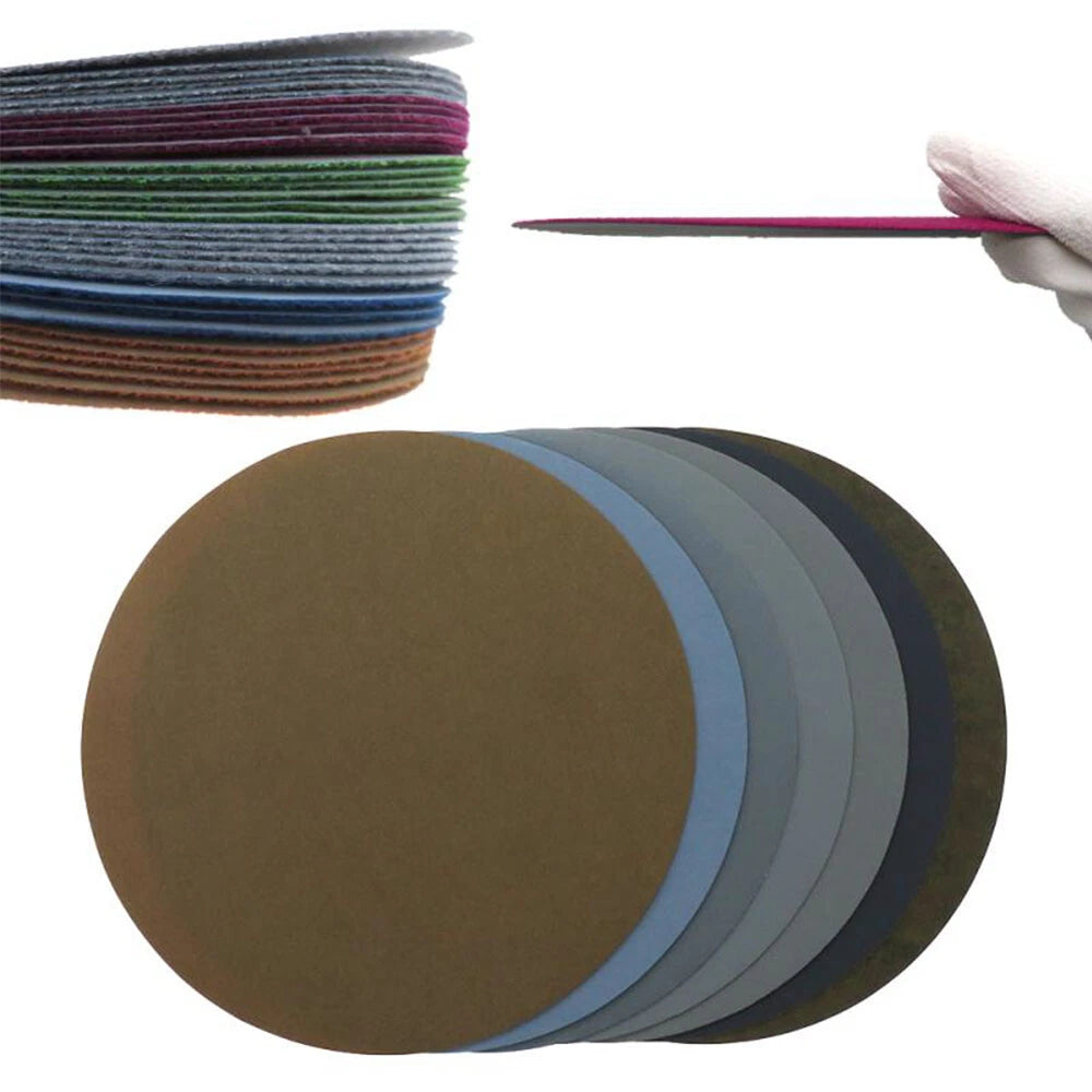 200mm Self Adhesive Sanding Discs Flocking Hook & Loop Sandpaper 1500-10000 Grit