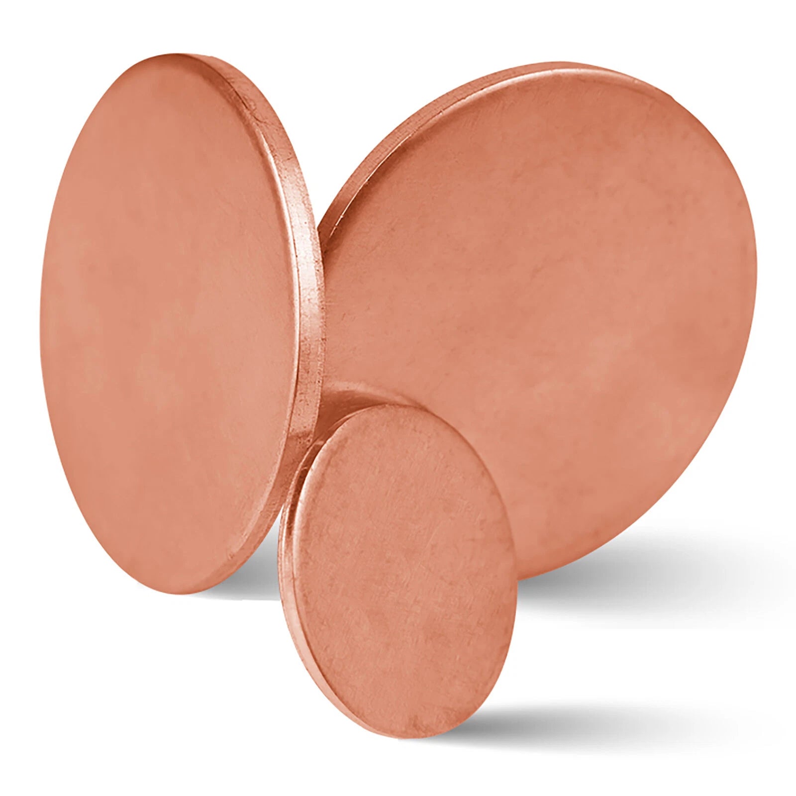 Solid Pure Copper Discs Blanks Round Plate Metal Sheet 0.5mm - 5mm Thick Cu 99.9