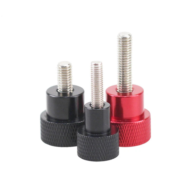 Knurled Thumb Screws Aluminium Handle + Stainless Rod Hand Grip Knob Bolts M6