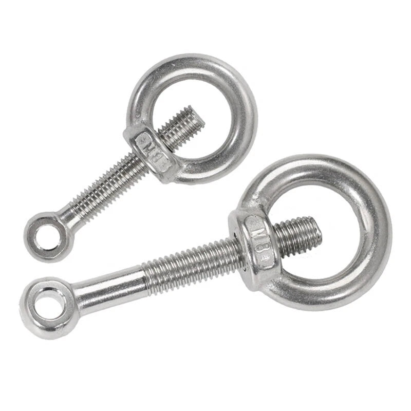 M5 M6 M8 Forged Eye Bolts with Eye Nut — 304 Stainless Steel, Multiple Lengths - HomeDIYer