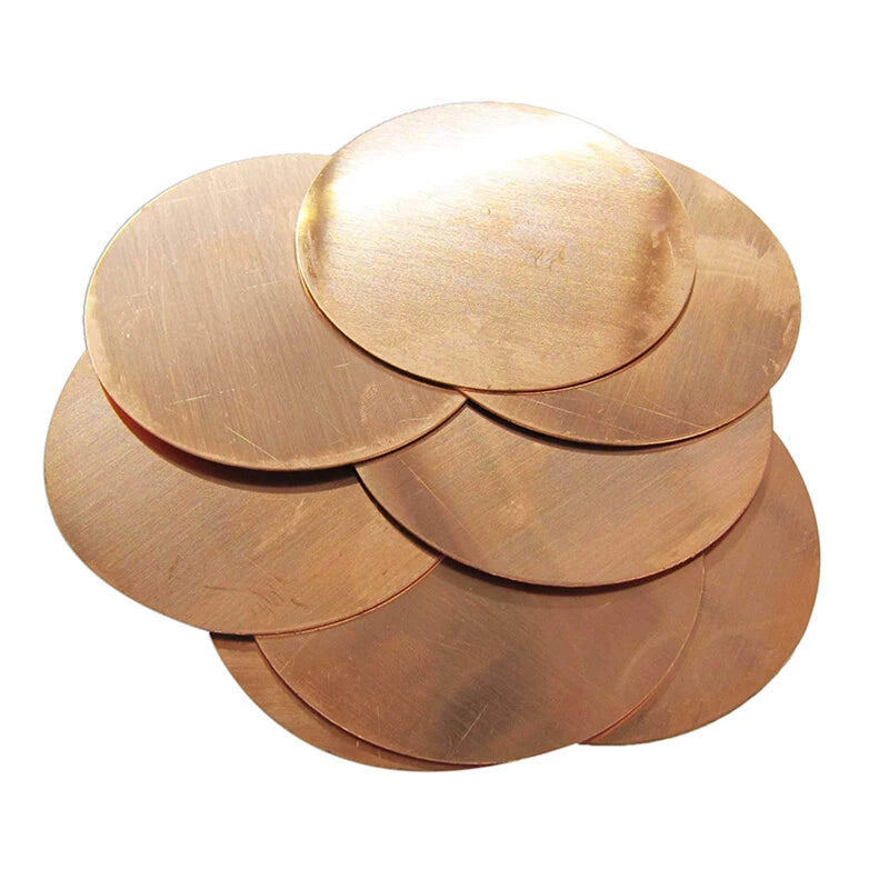 2" 4" 6" 8" Round Pure Copper Disc Sheet Cycle Blank Discs Thick 0.8-3.0mm